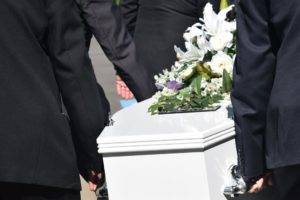 elderly man at funeral