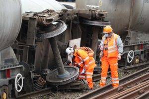 Two trains are derailed
