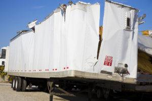 ripped up tractor-trailer