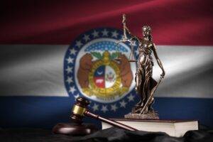 Missouri flag in st louis fatal car accident lawyer office