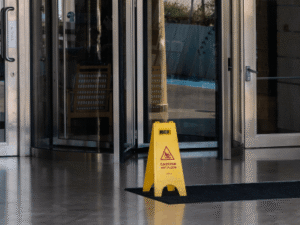 Floor hazard sign